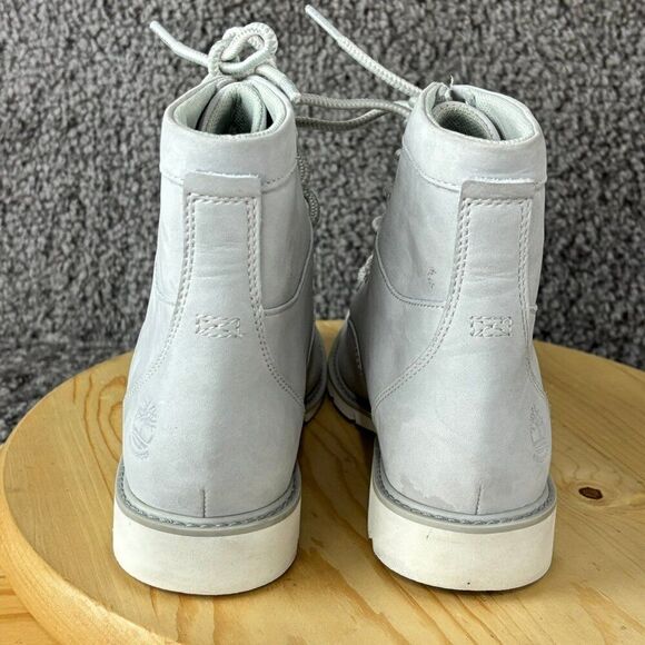 Timberland Campton Boots Womens 8.5 Nubuck Leather Light Gray Waterproof - Picture 5 of 9